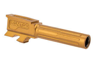 Lantac 9INE Glock G43 fluted barrel features a bronze Nitride finish